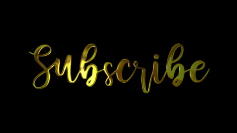 Subscribe Gold Handwriting Text Animation. Stock Footage 290823352