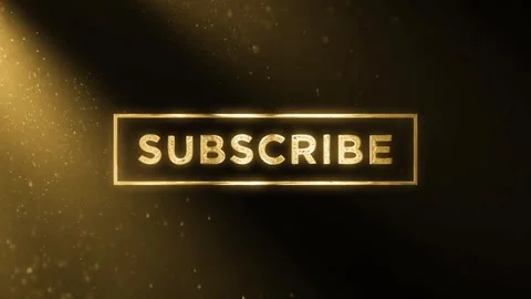 Subscribe gold intro Stock Footage 314908601