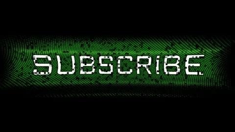 Subscribe Green Button with static noise 库存影片 282776659