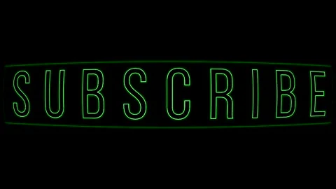 Subscribe green glowing text 库存影片 263663905