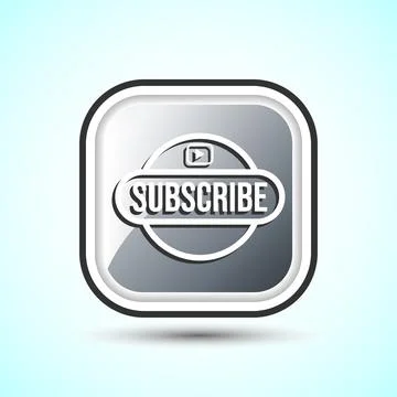 Subscribe Icon Button Design Illustration Subscribe Channel Button Stock Illustration