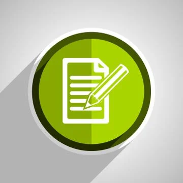 Subscribe icon, green circle flat design internet button, web and mobile app  Stock Illustration