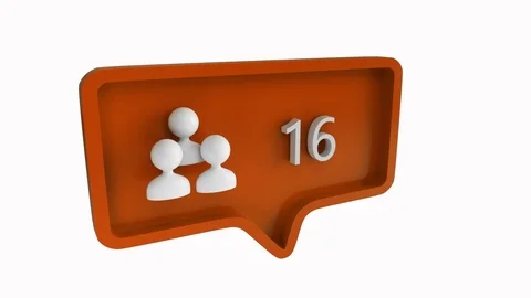 Subscribe icon with increasing count in ... | Stock Video | Pond5