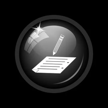 Subscribe icon. Internet button on black background. . Stock Illustration