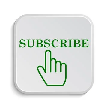 Subscribe icon. Internet button on white background.. 스톡 일러스트