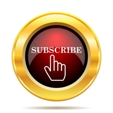 Subscribe icon. Internet button on white background.. Stock Illustration