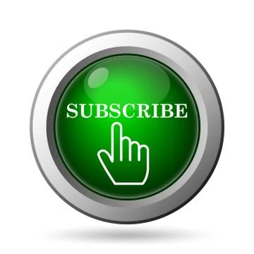 Subscribe icon. Internet button on white background. Illustrazione stock