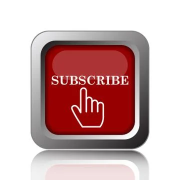 Subscribe icon. Internet button on white background. Stock Illustration
