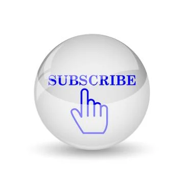 Subscribe icon. Internet button on white background.. Illustrazione stock