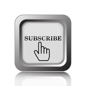 Subscribe icon. Internet button on white background.. 스톡 일러스트