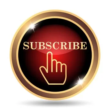 Subscribe icon. Internet button on white background.. 스톡 일러스트