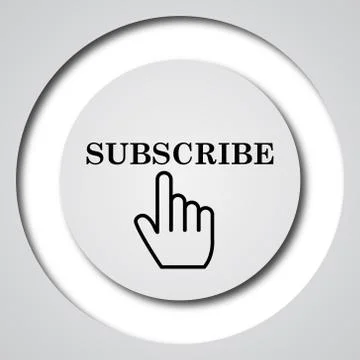 Subscribe icon. Internet button on white background.. Stock Illustration