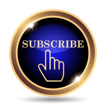 Subscribe icon. Internet button on white background.. Stock Illustration
