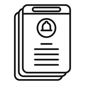 Subscribe icon outline vector. Model service Stock Illustration