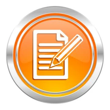 Subscribe icon, write sign. Stock Illustration