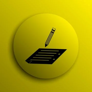 Subscribe icon. Yellow internet button.. Stock Illustration