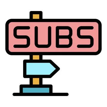 Subscribe indicator icon color outline vector Stock Illustration