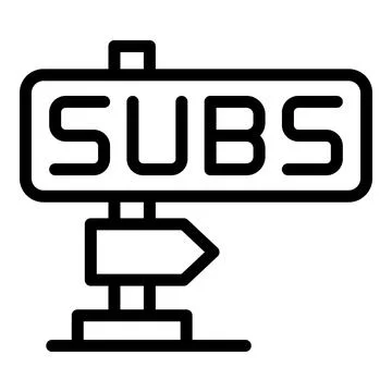 Subscribe indicator icon, outline style Stock Illustration