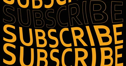 Subscribe kinetic typography video background. 4k animation. Stock Footage 146731266