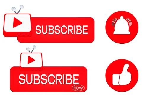 Subscribe layout Icons Stock Illustration