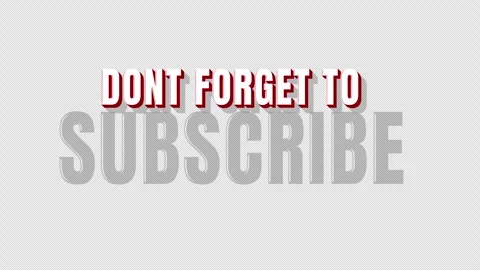 Subscribe loop on alpha channel transparent background Stock Footage 343674220