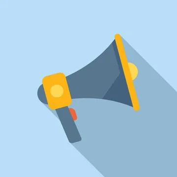 Subscribe megaphone call icon flat vector. Email newsletter Stockillustratie