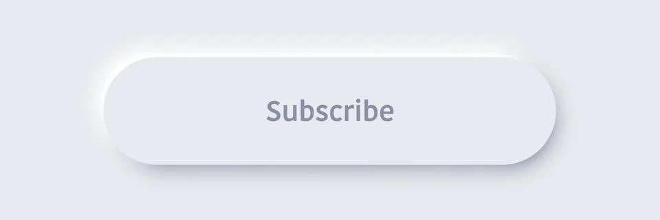 Subscribe neomorphism push button icon, 3d neomorphic sign bar for trendy web イラスト素材