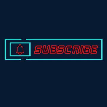 Subscribe neon Stock Illustration