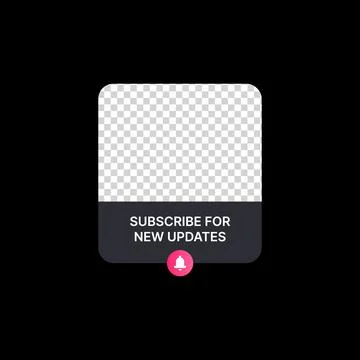 Subscribe For New Updates Notification Illustration. Social Media UI Concept Stock Illustration