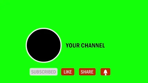 Subscribe like notification button animation green screen logo 4k green screen Vidéo 279260183