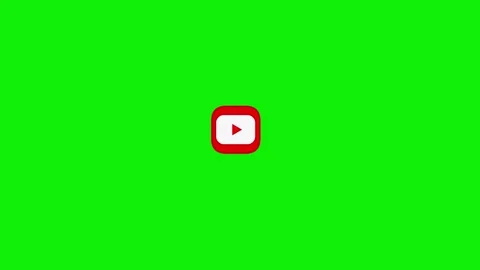 Subscribe like notification button animation green screen logo 4k alpha channel Stock Footage 279489216