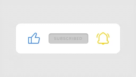 Subscribe, Like, Notification button icon of Social Media Interface. Alpha mate Stock Footage 202204511