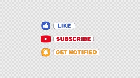 Like Subscribe Notification Stock Footage 263235311