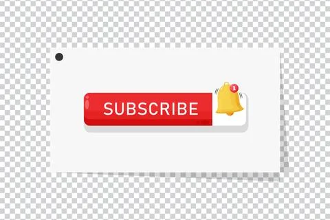 Subscribe notification icon on blank paper Stock Illustration