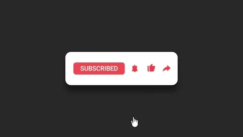 Subscribe notify like button animated in black backround Stock Footage 248235490