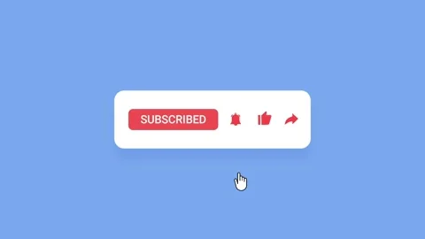 Subscribe notify like button animated Stock Footage 248235491