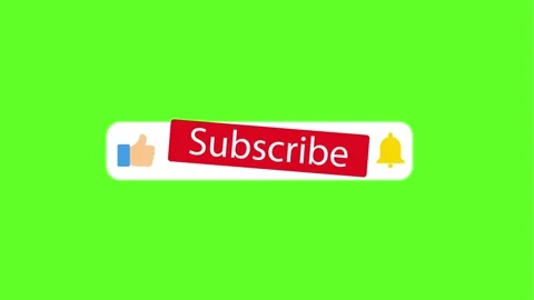 Subscribe Now Animation with Like and bell icon on green screen Stock Footage 281239617