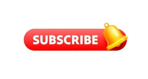 Subscribe now, bell notification for new content. Vector illustration Stock Illustration
