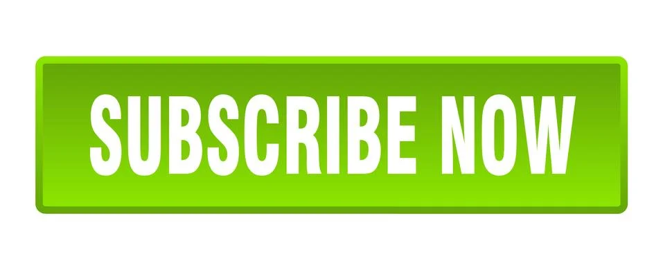 Subscribe now button. subscribe now square green push button Stock Illustration