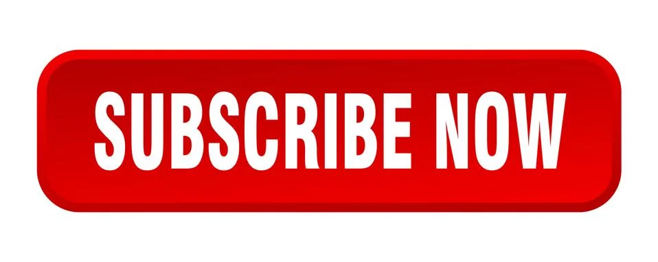 Subscribe now button. subscribe now square 3d push button Illustrazione stock