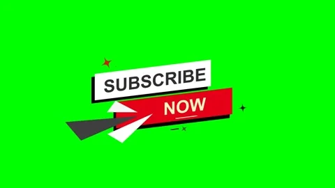 Subscribe Now Call To Action Banner Motion Graphics Element on Greenscreen Vidéo 337797906