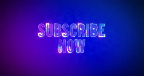 Subscribe now. Electric lightning words. Logotype Stock Footage 134504928