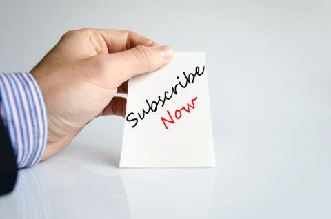 Subscribe now Hand Concept Stock Photos