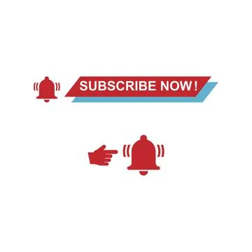 Subscribe now icon logo button template Stock Illustration