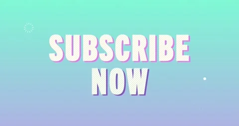 Subscribe now Logotype. Smooth Text Animation. Stock Footage 136078592