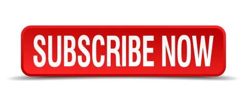 Subscribe now red 3d square button isolated on white Stock Illustration