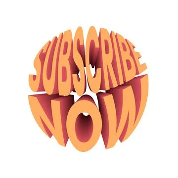 Subscribe now text. Retro style design typography. Иллюстрация