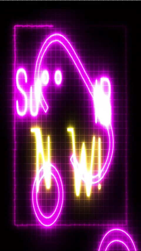Subscribe now vertical neon sign text overlay animation Stock Footage 300363254
