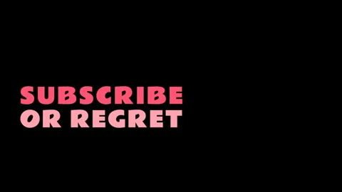 Subscribe Or Regret - intro or outro. Pop-up text screen saver. Video stock 293197811