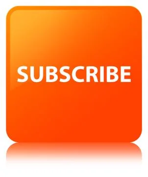 Subscribe orange square button Stock Illustration